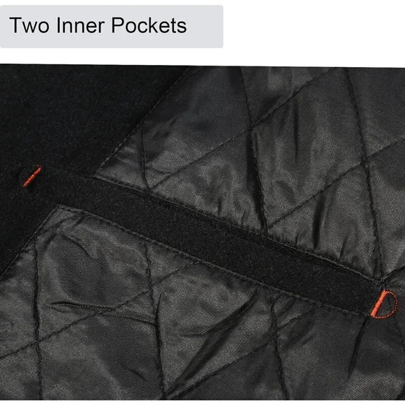 Aptro Men's Wool Trench Coat  Winter Fleece Business Jacket Overcoat With Scarf - Picture 3 of 7